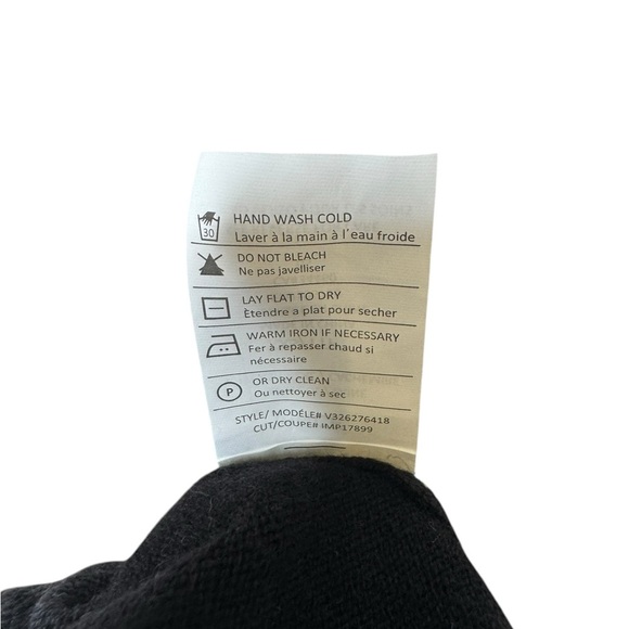 VINCE Vertical Dip Dye Sweater Crew Neck Long Sleeve Wool Cashmere Sz XXS - Picture 9 of 9